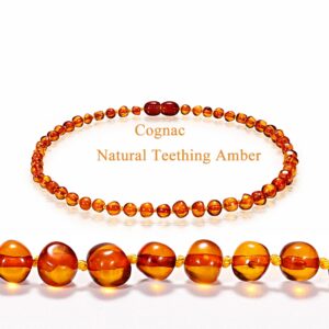 DOREMI Baby Teething Amber Bracelet Necklace for Boys Girl Women Ladies Gift Amber Beads Natural Baltic Amber Neckace Jewelry