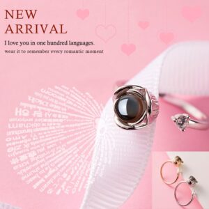 Fashion Ring 100 Language I Love You Projection Rings Copper Lead-Free Nickle free Party Wedding Engagement rings for women gift