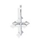 JINAO High Quality New 925 Sterling Silver Woman Pendant Iced Out Zircon Cross Pendant Fashion Hip Hop Jewelry Gift