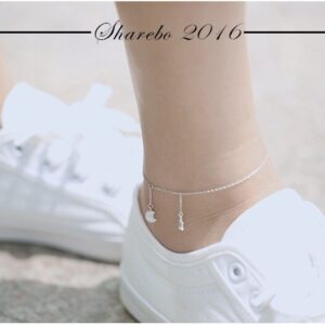 925 Silver Anklets For Women Elegant CZ Crystal Pendant Anklet Sexy Bracelet Foot Jewelry Best Gift Star Anklets Jewellry