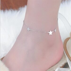 LULU-PIG Hot selling new 925 sterling silver three star anklet female temperament sexy feet Korean version tide JL-5