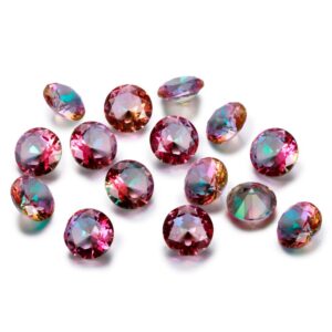 New Charm Round 10x10MM Rainbow Topaz Stones 2-3CT Loose Gemstone Wholesale Decoration Gifts Accessories 10 pcs/set