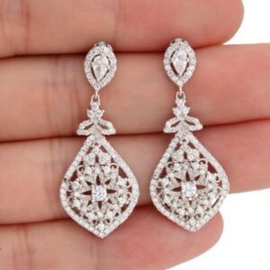 Tuliper серебро 925 Silver Wedding Earrings 2020 Bridal Women Iced Out серьги Femme kolczyki Party Jewelry 귀걸이 Kpop Fashion