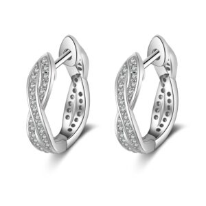 Fashion 925 Sterling Silver Earrings Vintage Style Cubic Zirconia Jewelry Wedding Earrings Anniversary Gifts For Women