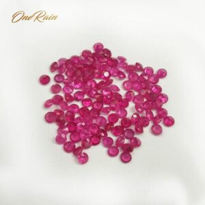 OneRain Loose Gemstone 1 PCS High Quality 1.75 MM Round Natural Ruby Stones DIY Decoration Jewelry Accessories Gifts Wholesale