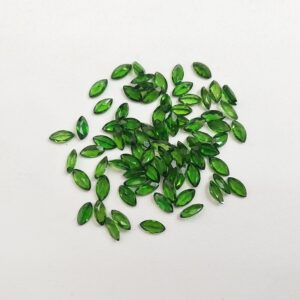 Wong Rain Top Quality 1 PCS Natural 3 * 6 MM Marquise Diopside Loose Gemstone DIY Stones Decoration Jewelry Wholesale Lots Bulk