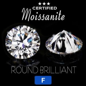 NiceGems Moissanite 0.4ctw Colorless Hearts And Arrows Cut Round Colorless 4.5MM F Color Natural Look Diamond loose Stone VVS1