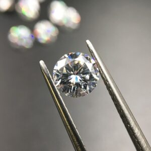 BOEYCJR 1ct D Color Round Brilliant Cut 6.5mm Moissanite Loose Stone VVS1 Excellent Cut 3E Grade Jewelry Making Stone Engagement