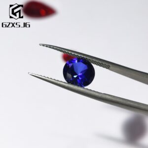 GZXSJG Round 5mm Lab Grown Sapphire Loose Gemstone for Jewelry personal Customize for solid gold Jewelry Customize DIY Fine