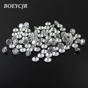 BOEYCJR 0.3ct 4mm F Color Round Brilliant Cut 5mm Moissanite Loose Stone VVS1 Excellent Cut 3E Grade Jewelry Making Stone